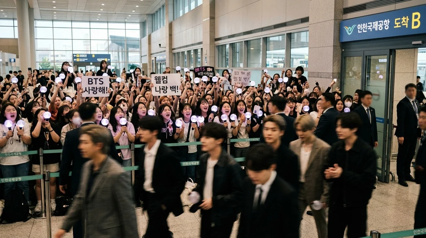 BTS 공연 인천공항 입국