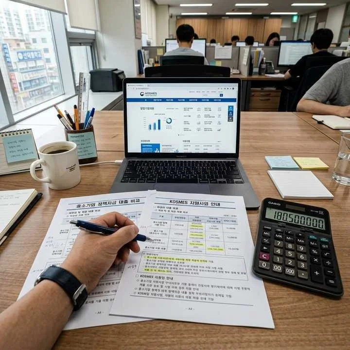 중소벤처기업부 정책자금 대출 금리 비교