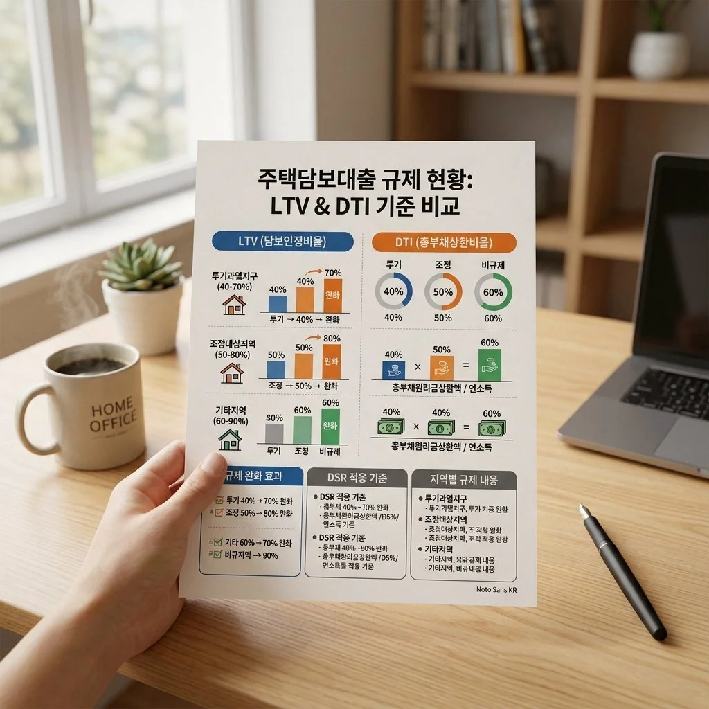 부동산 대출 규제 LTV DTI 변경