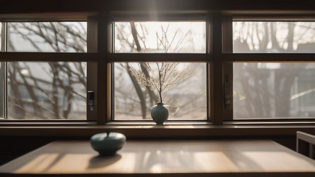 한국 가정집에서 심야 시간대 난방기 타이머를 설정하는 모습