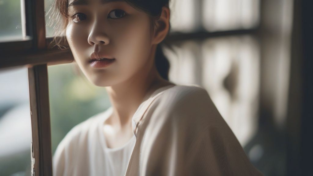 한국인 여성이 샤워 후 팔에 보습 로션을 바르고 있는 모습.