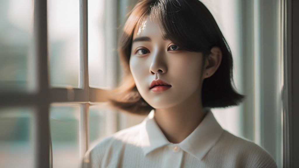 공원에서 조깅하는 한국인 가족