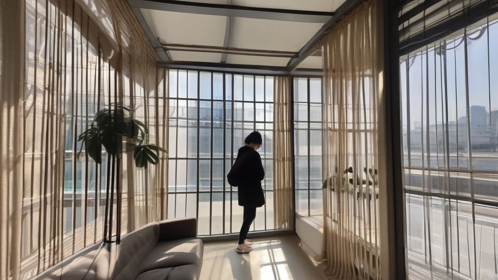 한국 가정집 침실, 은은한 조명 아래 편안하게 잠든 사람의 모습