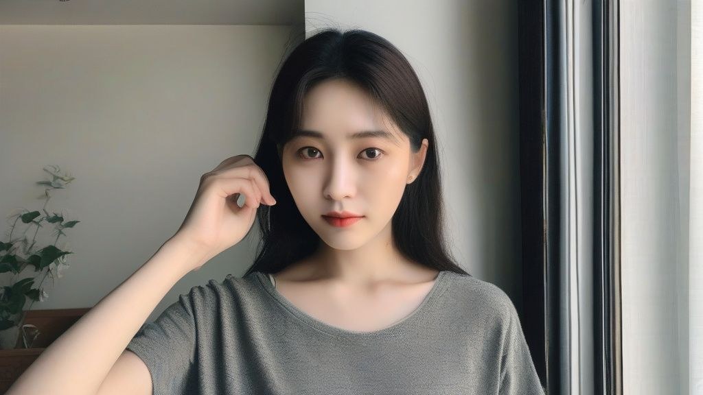 한국 가정집 식탁 위에 놓인 신선한 여름 제철 과일과 채소, 콩국수 한 그릇