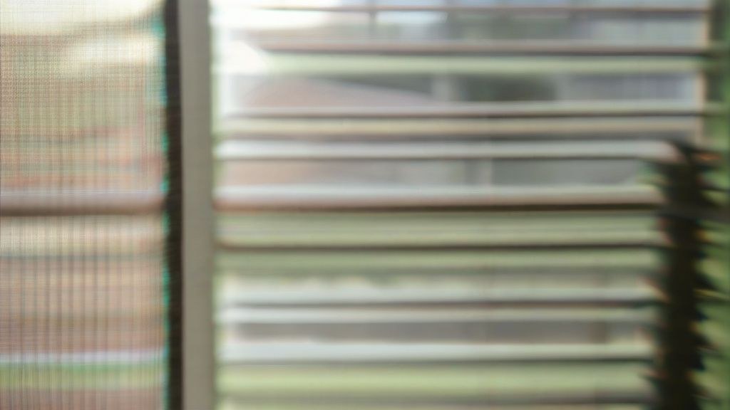 한국 가정집 거실에서 에어컨을 켜고 창문을 열어 환기하는 모습