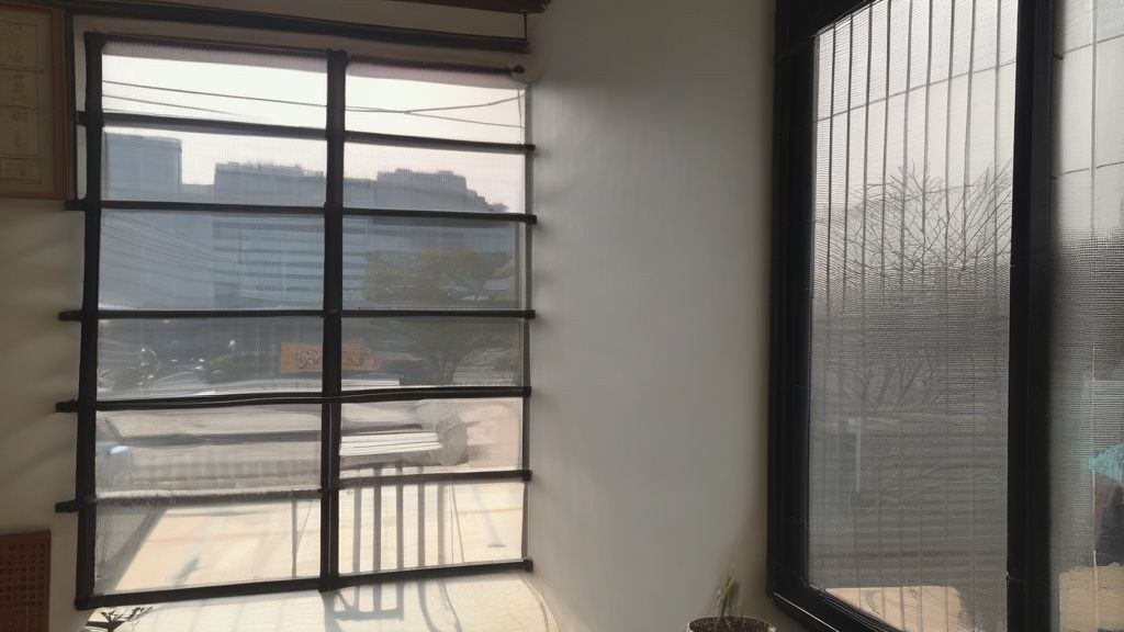 한국 정부청사 건물의 웅장한 외부 모습, 맑은 날씨