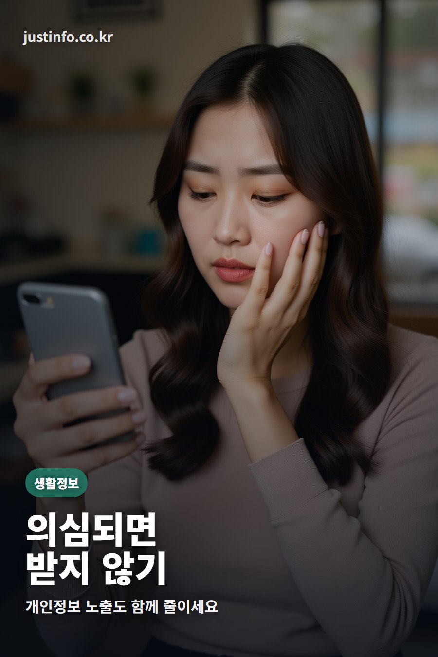 스팸 의심 전화를 받지 않고 개인정보를 지키는 스마트폰 사용자